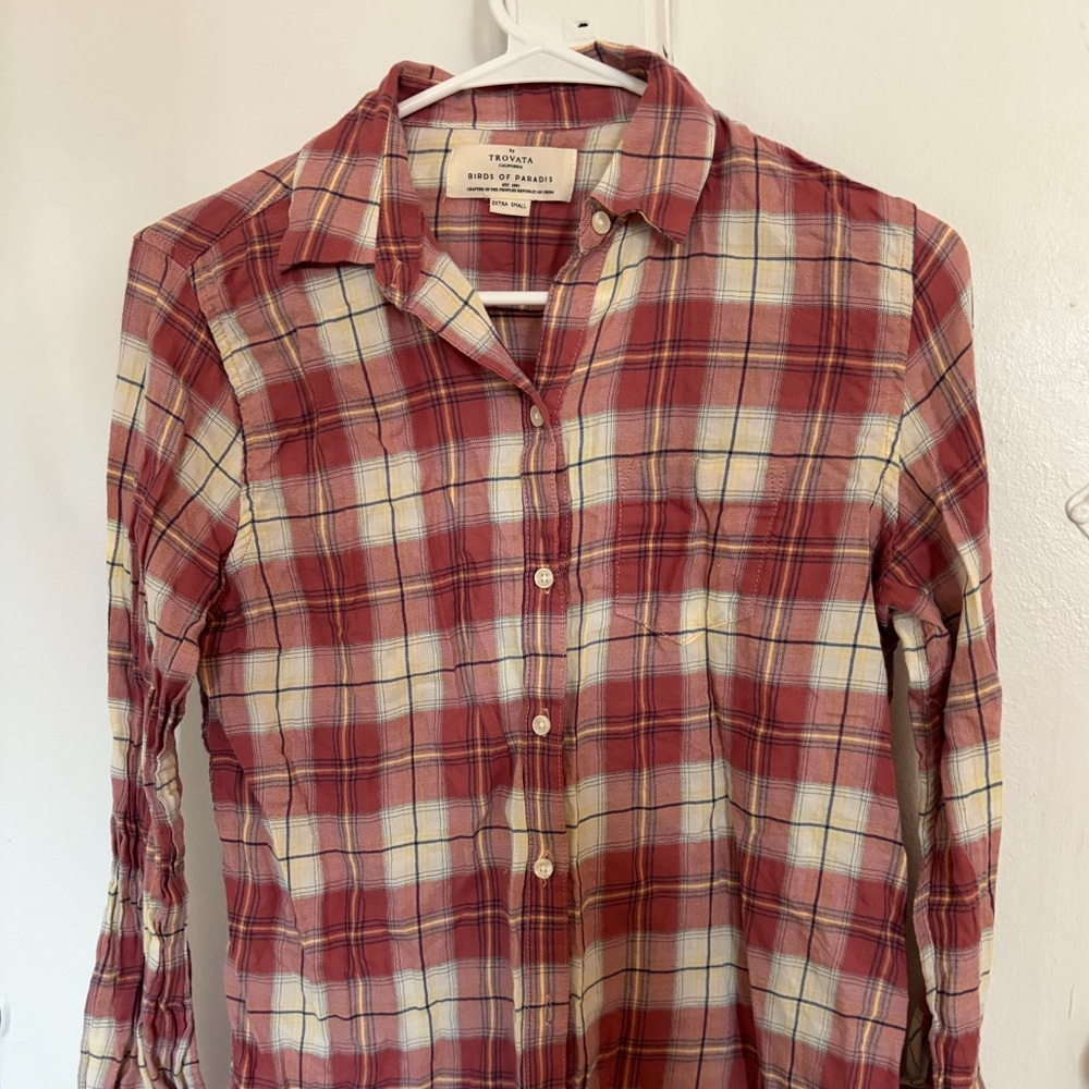 Birds of Paradise by Trovata Plaid Button Down